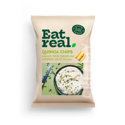 Eat Real quinoa chips lágy tejfölös & metélőhagymás ízű 40 g