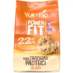   Yukybio bio powerfit mini kréker fehérjével,csicseriborsóval 150 g