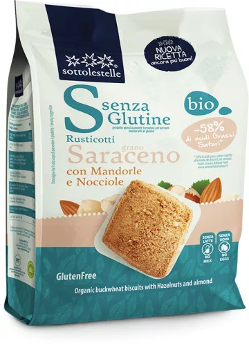 Sottolestelle bio rusztikus hajdinakeksz mandulával és mogyoróval 250 g