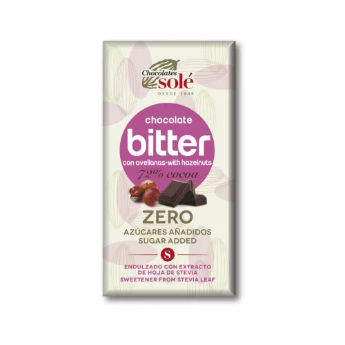Sole bio étcsokoládé 72% keto mogyoró 100 g