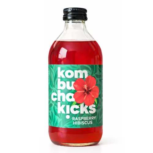 Kombucha Kicks málna-hibiszkusz 330 ml