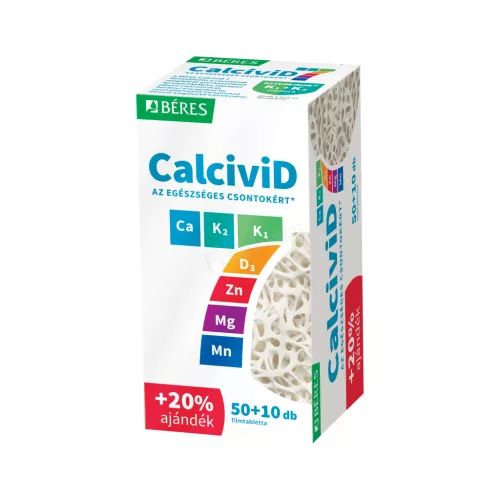 Béres calcivid 7 filmtabletta 50+10  60 db