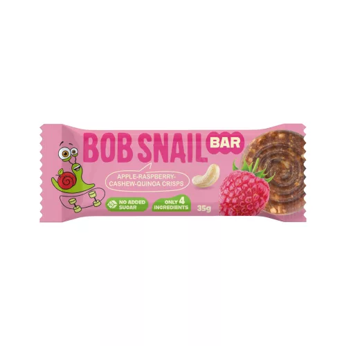 Bob Snail gyümölcsszelet magokkal alma-málna-kesudió-quinoa ropogós 35 g