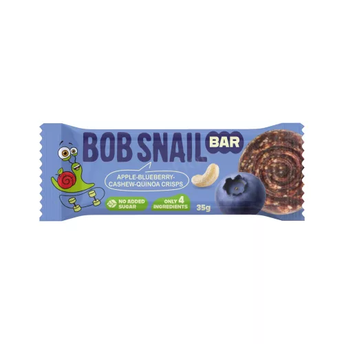 Bob Snail gyümölcsszelet magokkal alma-áfonya-kesudió-quinoa ropogós 35 g