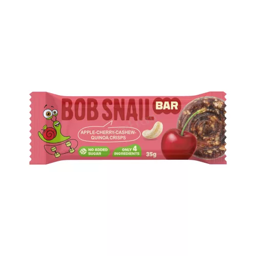 Bob Snail gyümölcsszelet magokkal alma-meggy-kesudió-quinoa ropogós 35 g