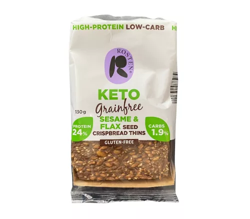 Rosten gm.keto magas proteintartalmú ropogós kenyérszelet szezám- és lenmagos 130 g