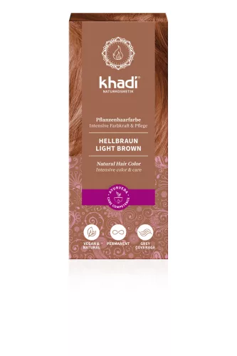 Khadi bio hajfesték por világosbarna 100 g