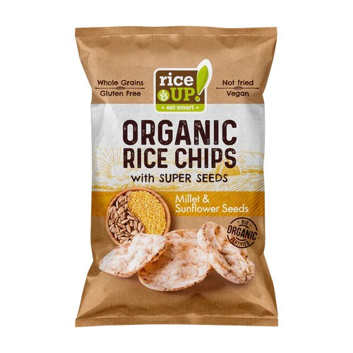 Rice Up! Bio Barna rizs chips köles&napraforgó 25 g