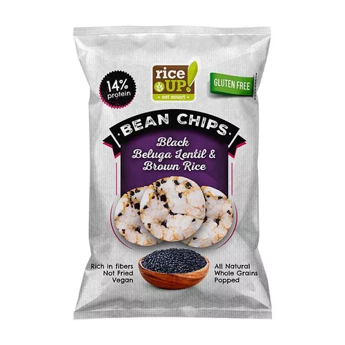 Rice Up Proteines Chips fekete Beluga lencsével 60 g
