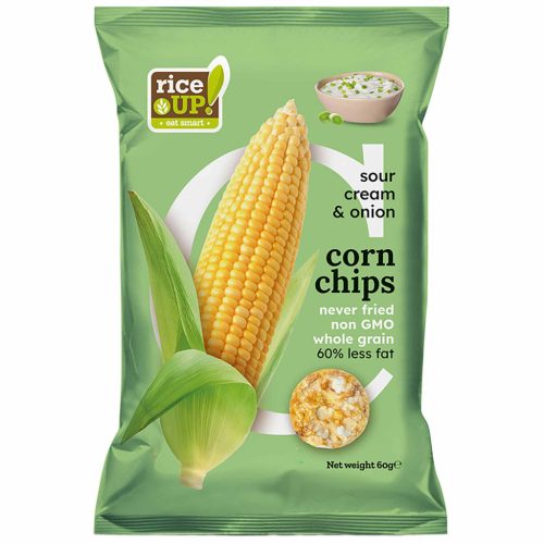 Rice up Kukorica chips Hagymás-tejfölös ízű 60 g