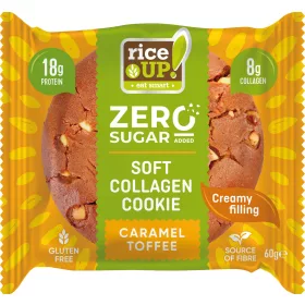   Rice Up Zero kollagén-fehérje gluténmentes karamell ízű keksz 60 g