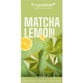   Benjamissimo BIO, vegán fehér csokoládé citrommal és matcha teával 60 g