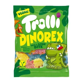 Trolli vegán, gluténmentes savanyú dinó gumicukor 100 g