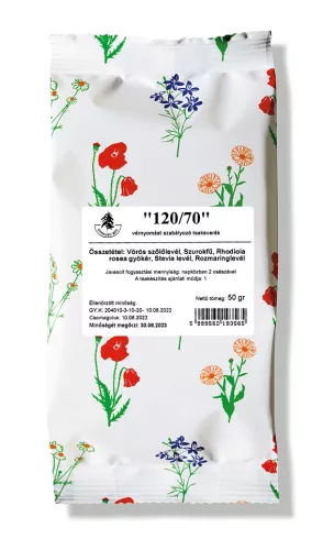 Gyógyfű 120/70 vérnyomás csökkentő szálas teakeverék 50 g