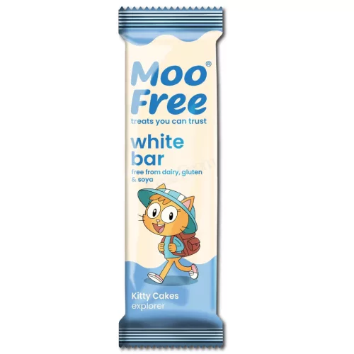 Moo Free vegán, gluténmentes Mini Moo fehér csokoládé szelet 20 g
