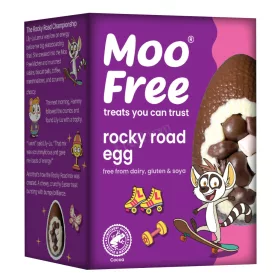   Moo Free vegán, gluténmentes húsvéti Rocky Road csokoládé tojás 85 g