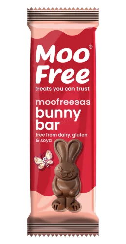 Moo Free Vegán, Gluténmentes, Tejmentes, Szójamentes nyuszi szelet rizs golyókkal 30 g
