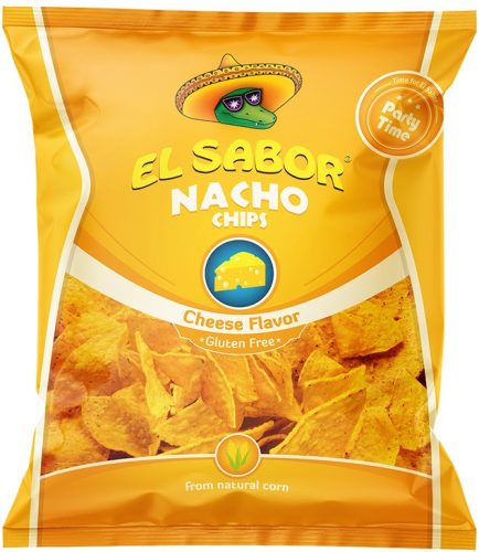 EL SABOR gluténmentes Nacho chips sajtos ízesítéssel 225 g