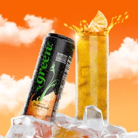 Green narancs ízű szénsavas üdítőital steviaval 330 ml