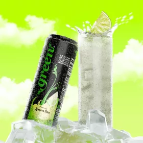   Green citrom&lime ízű szénsavas üdítőital steviaval 330 ml
