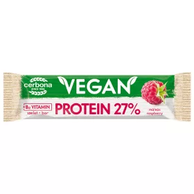   Cerbona vegán, gluténmentes magas fehérjetartalmú málna ízű szelet édesítőszerrel 40 g