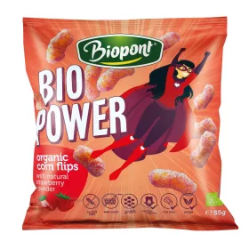   Biopont Bio Power Extrudált kukorica valódi eperporral 55 g