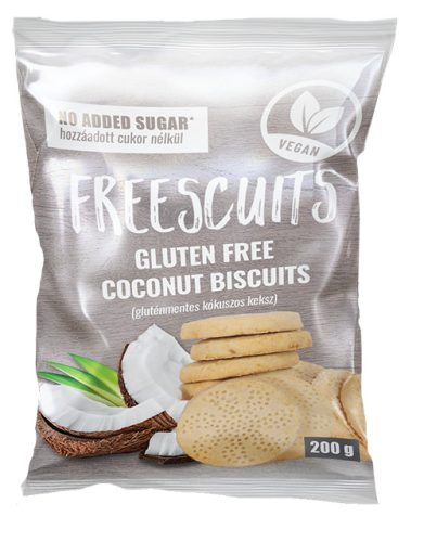 FreeScuits  gluténmentes kókuszos keksz édesítőszerrel 200 g