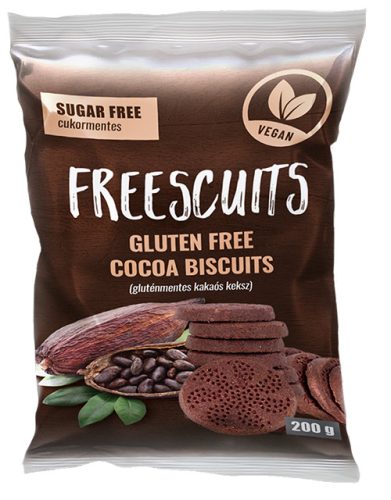 FreeScuits  gluténmentes kakaós keksz édesítőszerrel 200 g