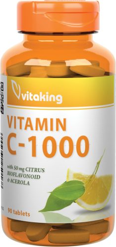 Vitaking C-1000 vitamin bioflavonoidokkal, acerolával és csipkebogyóval 90 tabletta 
