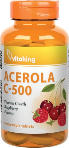 Vitaking Acerola C-500 vitamin 40 db rágótabletta