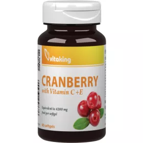   Vitaking Tőzegáfonya koncentrátum C- és E-vitaminnal 90 gélkapszula