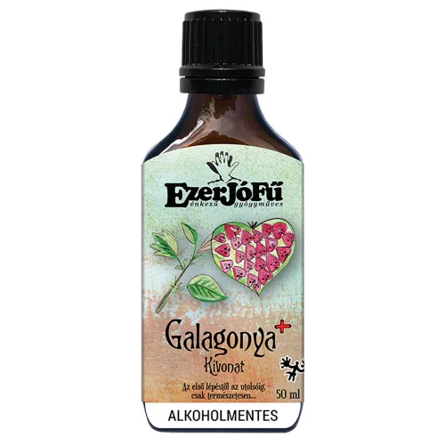 EzerJóFű Galagonya+ kivonat 50ml alkoholmentes, növényi glicerinnel