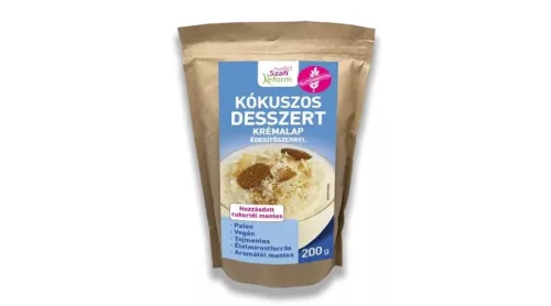 Szafi Reform Kókuszos desszert krémalap édesítőszerrel (bounty ízű) 200 g (paleo, vegán, gluténmentes, tejmentes)