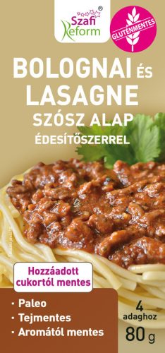 Szafi Reform Bolognai és lasagne szósz alap édesítőszerrel 80 g