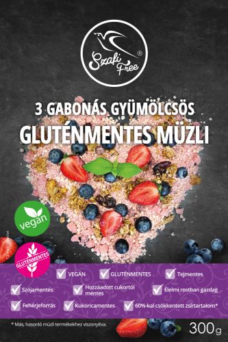 Szafi Free 3 gabonás gyümölcsös müzli 300 g