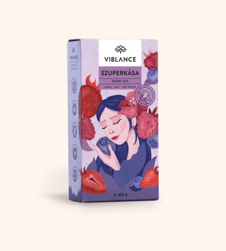 Viblance vegán, gluténmentes Berry Mix szuperkása 400g