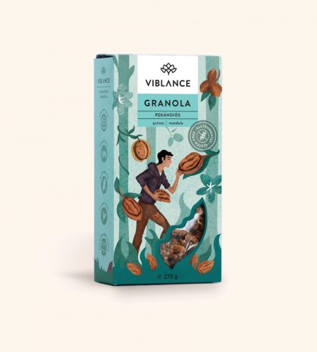 Viblance vegán, gluténmentes pekándiós granola 275g