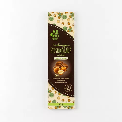  ALL IN Törökmogyorós étcsokoládé eritrittel 95 g