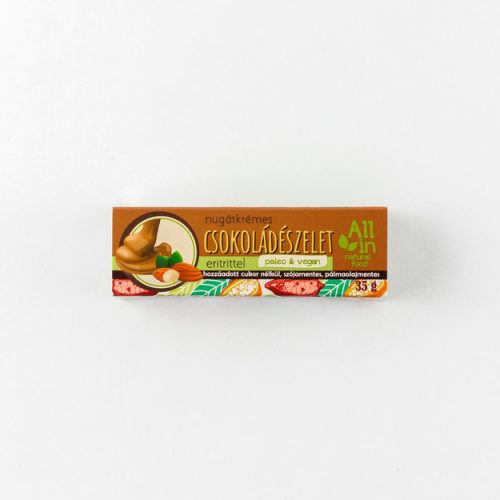 ALL IN Nugátkrémes csokoládészelet eritrittel 35 g