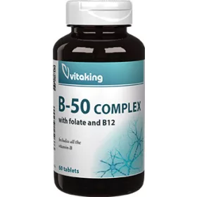   Vitaking B-50 komplex foláttal és B12 vitaminnal 60 kapszula