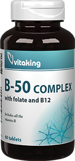 Vitaking B-50 komplex foláttal és B12 vitaminnal 60 kapszula