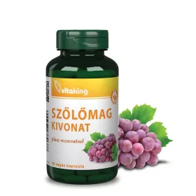 Vitaking Szőlőmag kivonat + rezveratrol 80 vegán kapszula