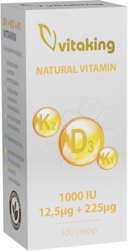 Vitaking D3+K2+K1 vitamin csepp 10 ml