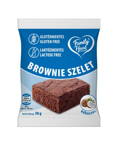 Family Heart gluténmentes Brownie - kókusz ízű 30 g