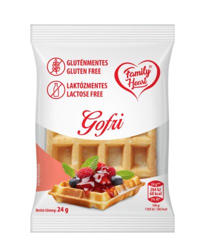 Family Heart glutén-és laktózmentes Gofri 24 g