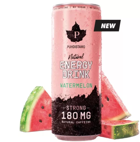 Puhdistamo Natural energy 330ml görög- dinnye ízű természetes energiaital DRS