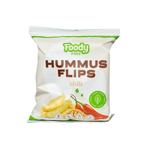 Foody Free vegán, gluténmentes Hummus flips chilivel 50 g
