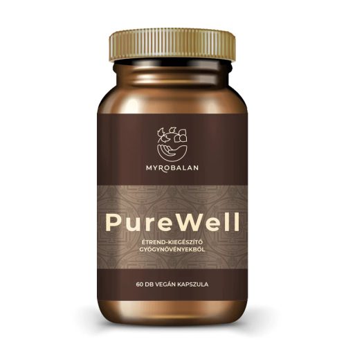 Myrobalam PureWell béltisztító gyógynövény-komplex 60 db vegán kapszula 100% gyógynövényőrleménnyel