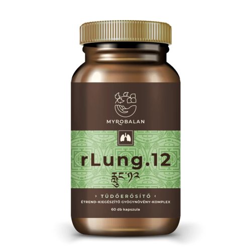 Myrobalam rLung.12 tüdőerősítő és tüdőtisztító gyógynövény-komplex 60 db vegán kapszula 100% gyógynövény-őrleménnyel