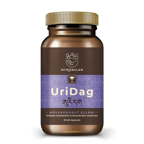Myrobalam UriDag hólyaghurut és húgyúti fertőzések elleni gyógynövény-komplex 60 db vegán kapszula 100% gyógynövényőrleménnyel
